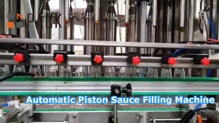 Automatic Servo Motor Piston Pump Sauce Filling Machine For Bottle/Jar