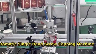 Automatic Linear Single Head Screw Capping Machine