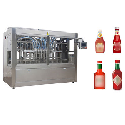 Automatic Servo Motor Viscous Liquid Piston Filler Machine For Jam In Jars Filling Equipment