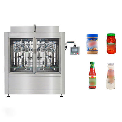 Automatic Linear 48-56 Bpm Glass Plastic Bottle 250ml 500ml Bbq Sauce Filling Machine
