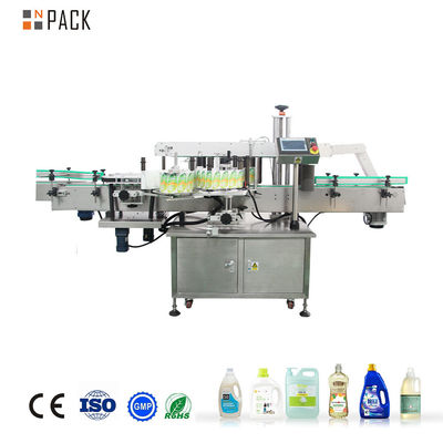 Npack PLC Control Automatic Two Sides Labeling Machine for Round and Square Plastic Bottles