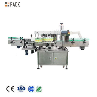 Automatic Double Size Hand Sanitizer Sticker Shampoo Flat Bottle Labeling Machine