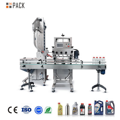 Npack Full Auto 1000-5000ml Bottle Cap Assembly Machine with 6 Linear Wheels and Online Instruction