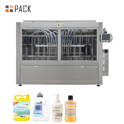 Automatic 100ml-5000ml Piston Pump Chemical Bottle Filling Machine With PLC Control